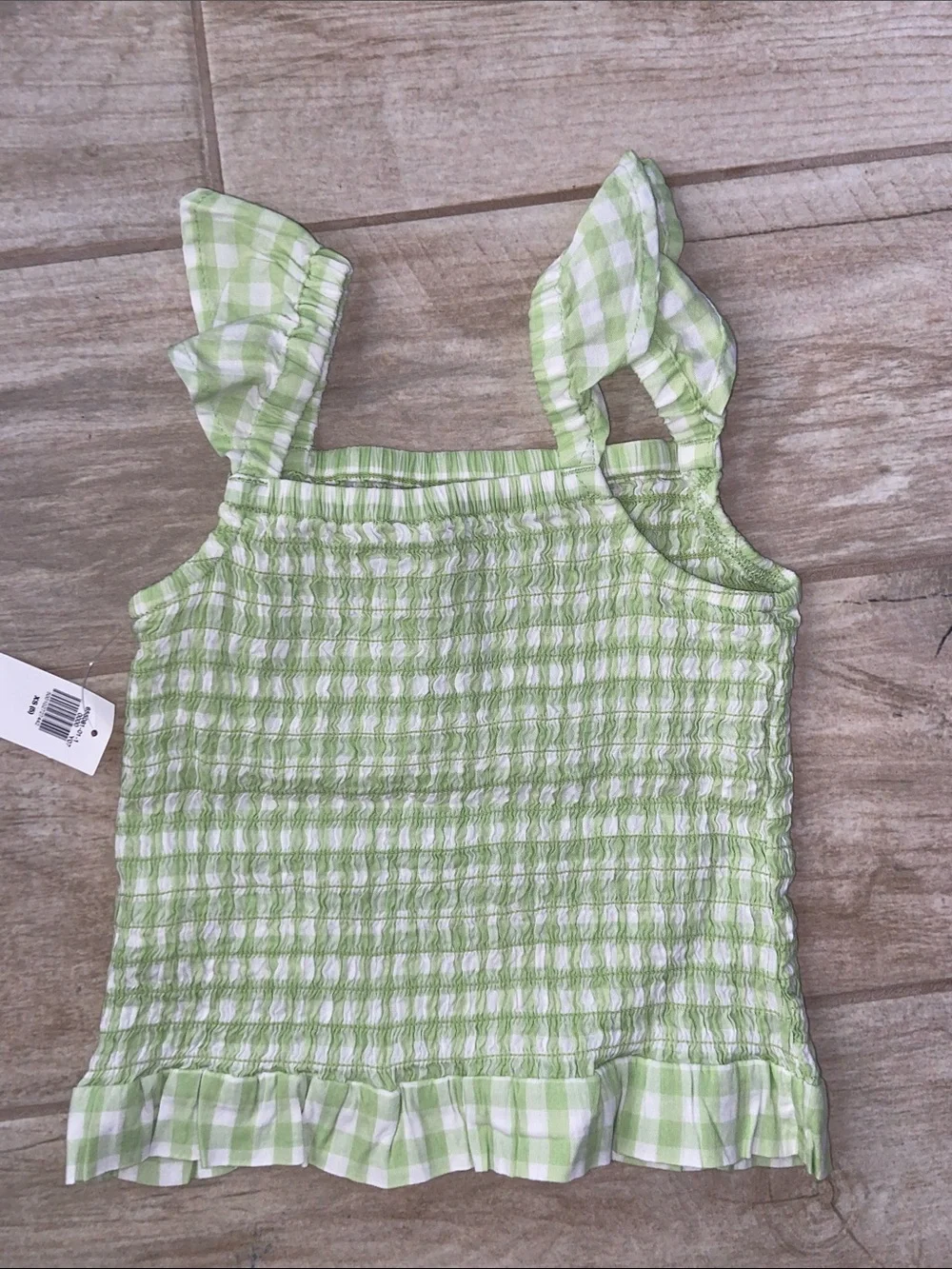 Gap Girls XS Outfit Sets Pink Corduroy Pleated Skirt Green Roughed Top Shirt